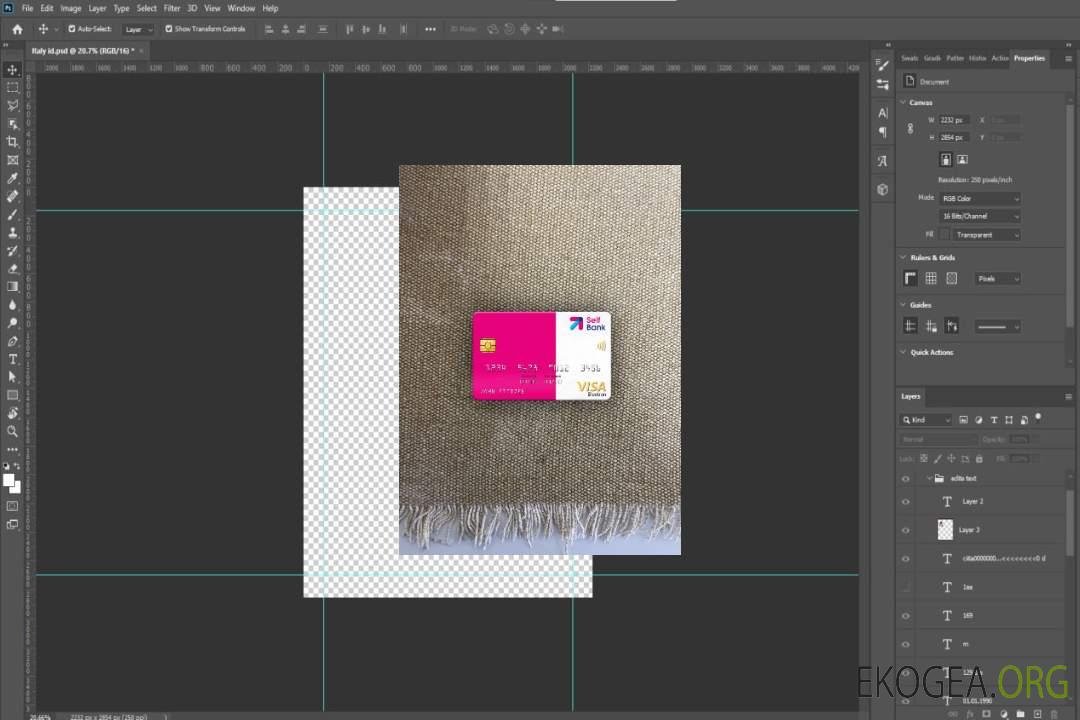 Espagne Self Bank visa carte électronique photolook avant template